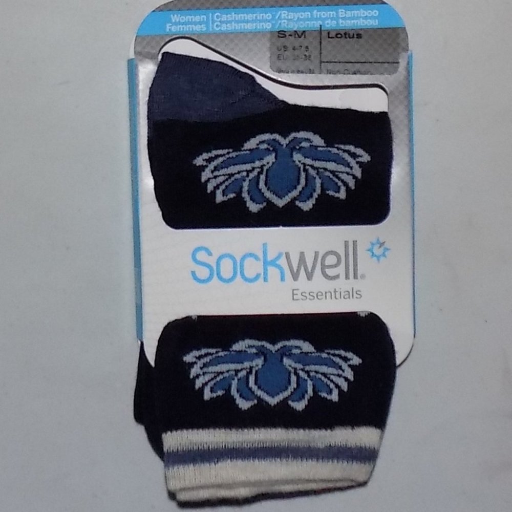 New Sockwell Navy cashmerino lotus